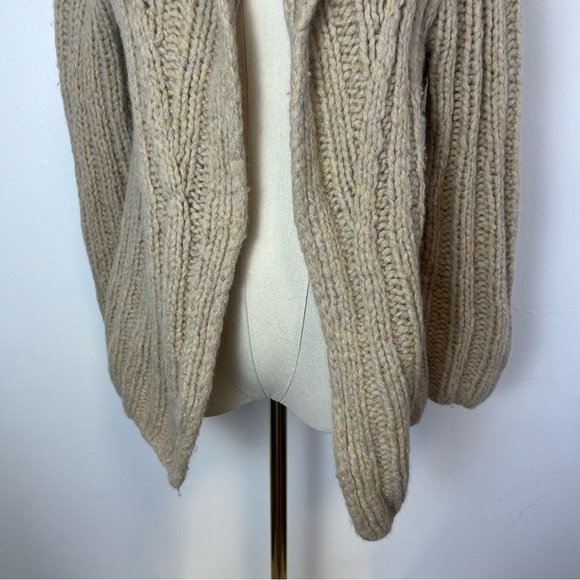 Fenn Wright Manson Wool Alpaca Blend Open Front Knit Cardigan Sweater - Picture 4 of 7